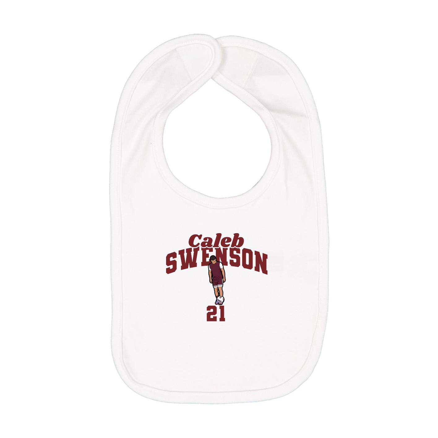 Infant Bib — Signature Arch in White