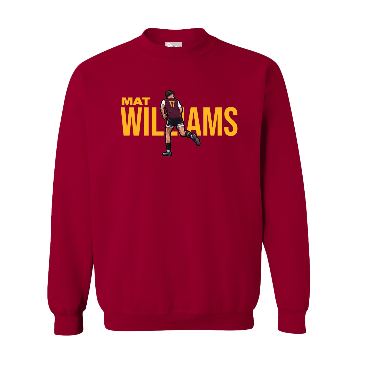 Fleece Crew — Player Name in Cardinal
