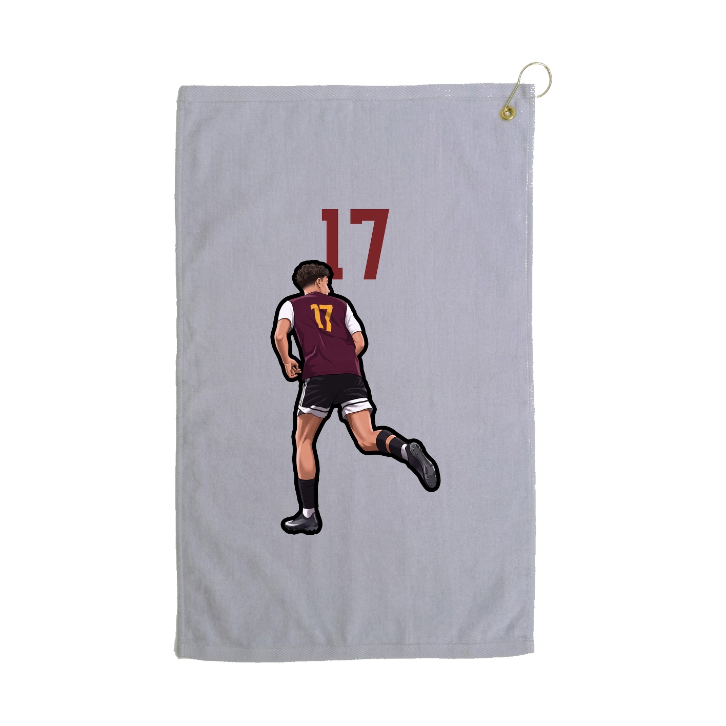 Golf Towel — Number Top in Grey