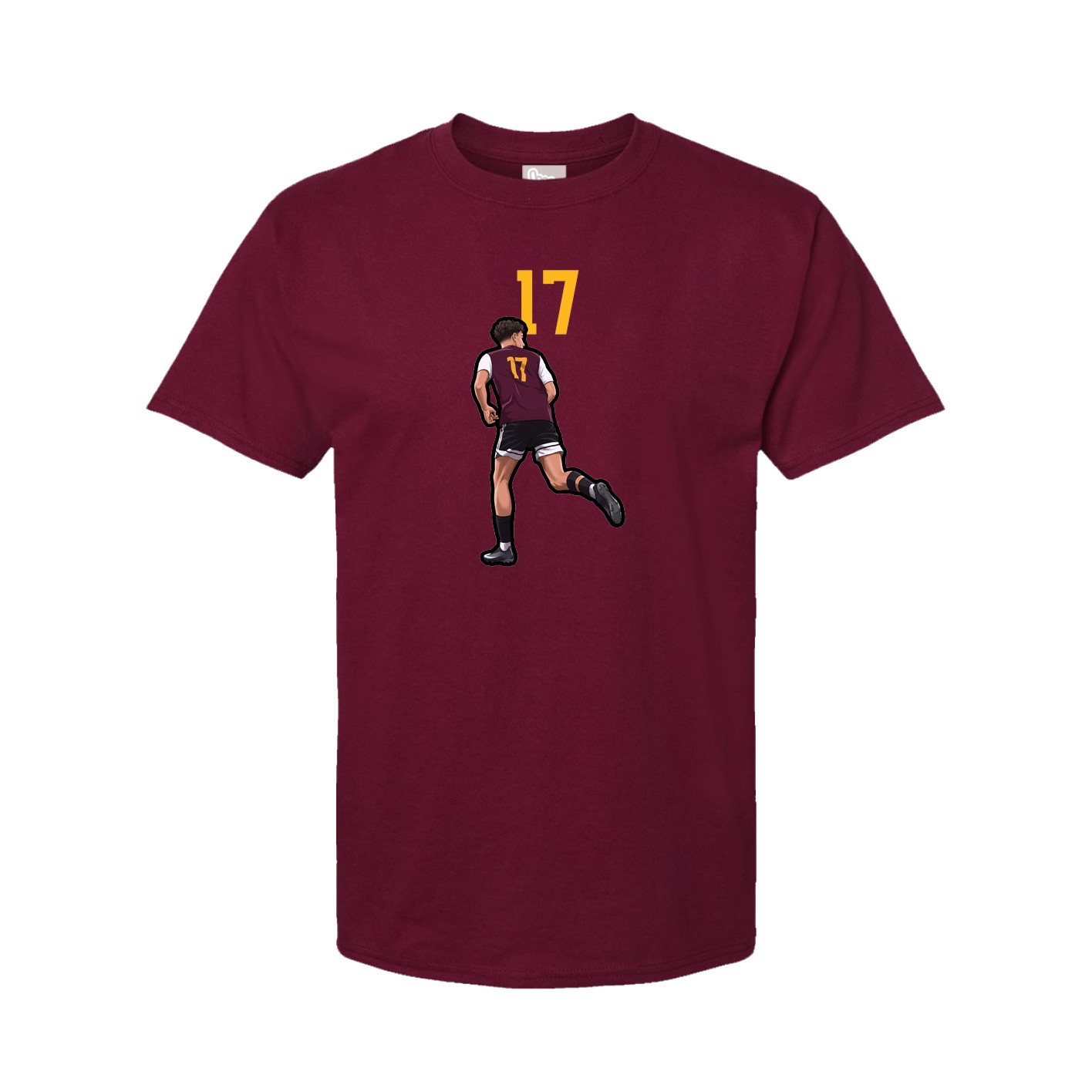Youth Tee — Number Top in Cardinal