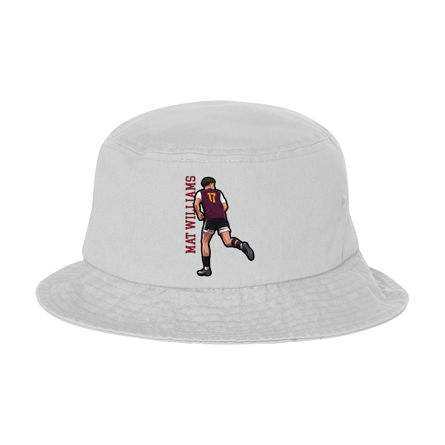 Bucket Cap — Name Vertical in White