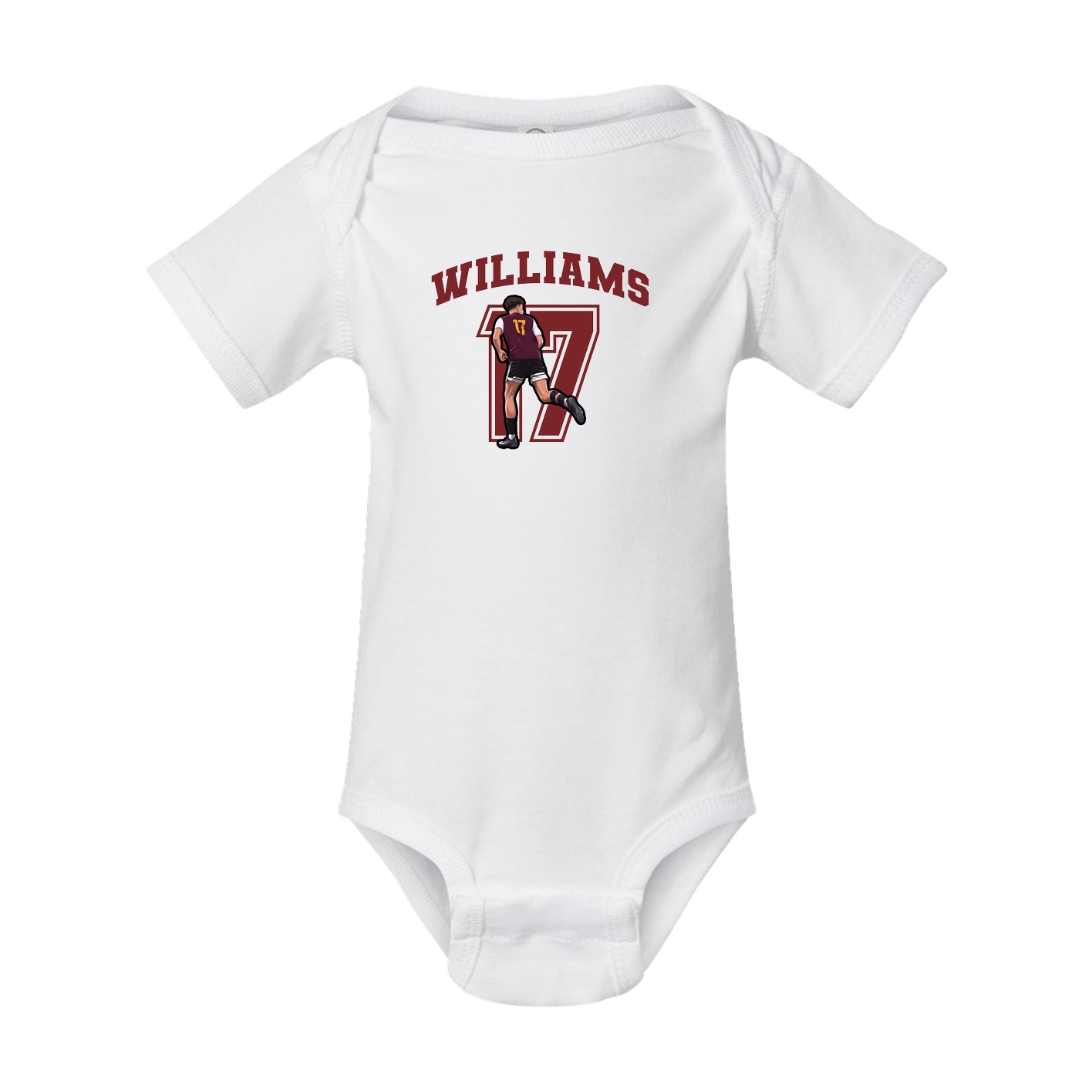 Baby Onesie — Number in White
