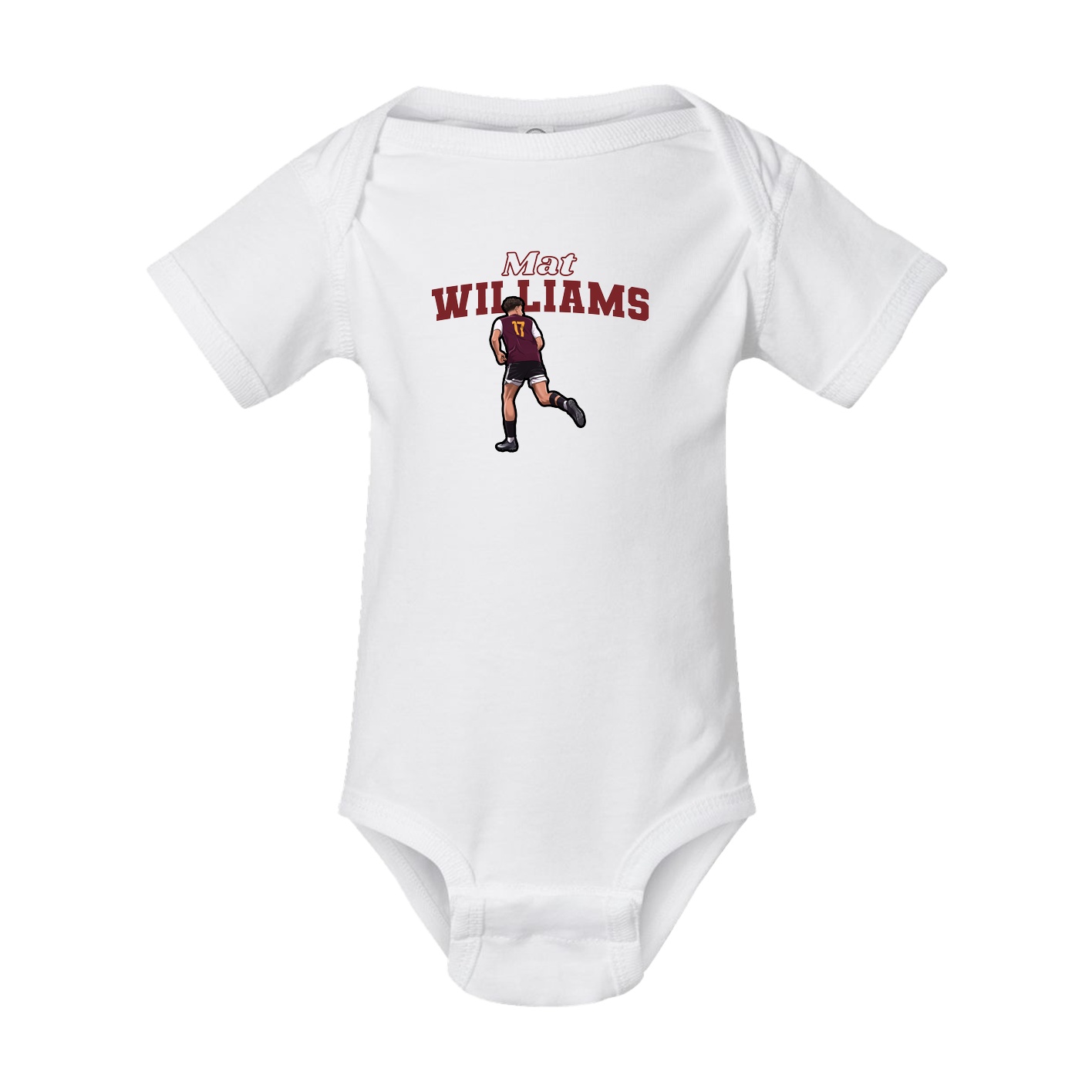 Baby Onesie — Name Arch in White
