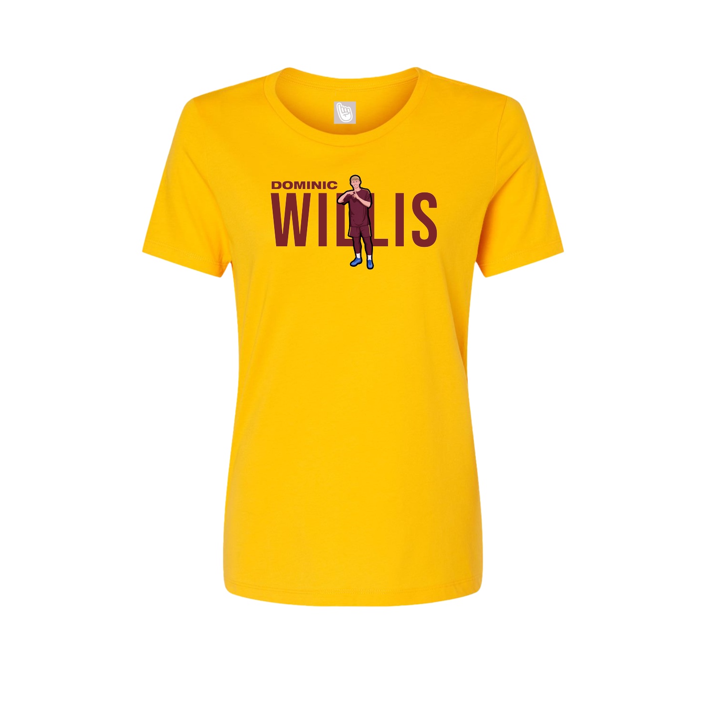 Fitted Women's Tee — Player Name in Gold