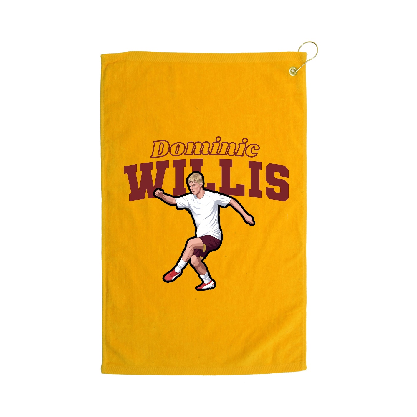 Golf Towel — Name Arch in Gold