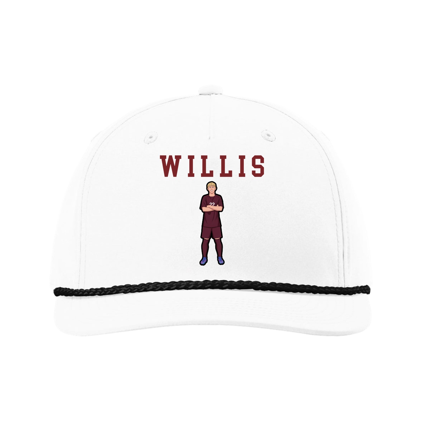 Five-Panel Classic Rope Cap — Shirsey in White
