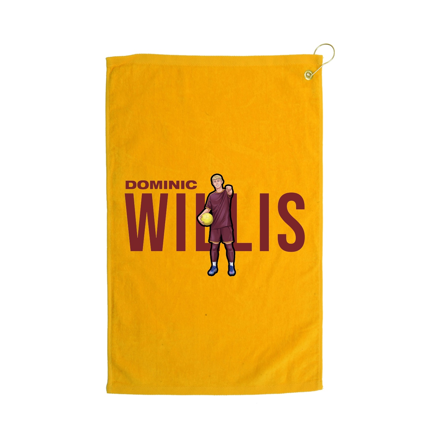 Golf Towel — Player Name in Gold
