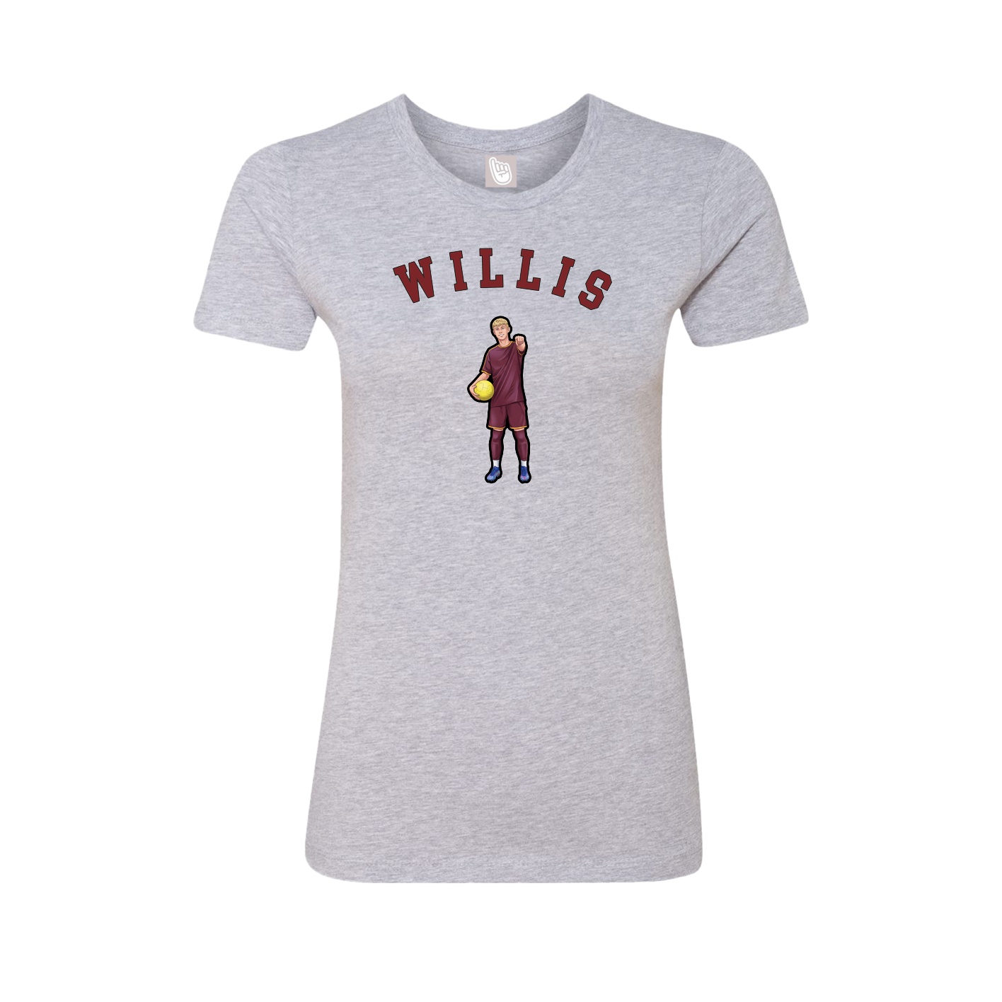 Fitted Women's Tee — Shirsey Arch in Grey