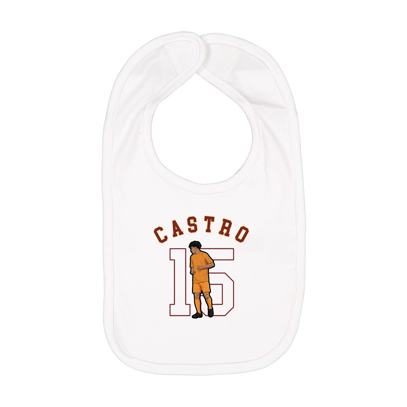 Infant Bib — Shirsey Arch in White