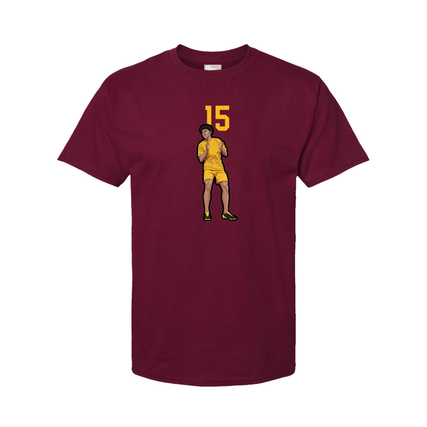 Youth Tee — Number Top in Cardinal