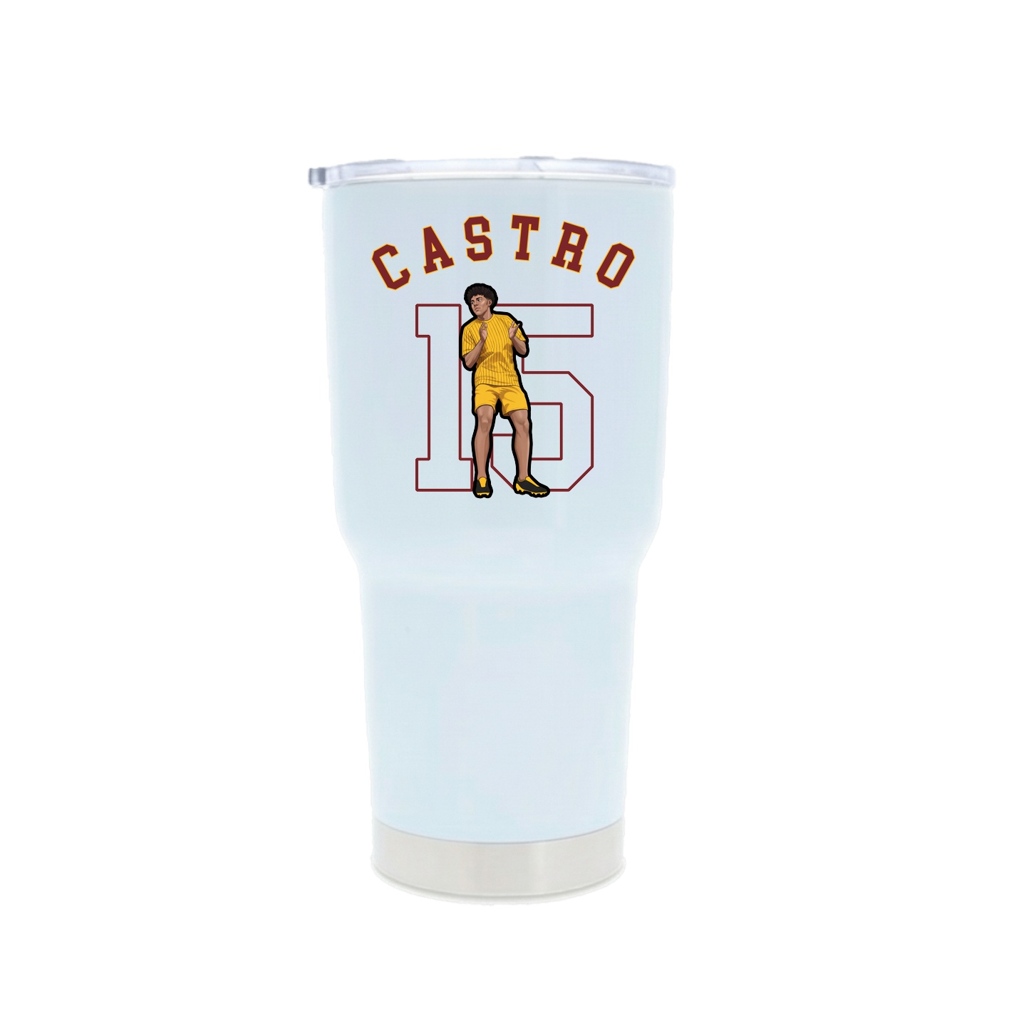 30oz Stainless Steel Tumbler — Shirsey Arch in White