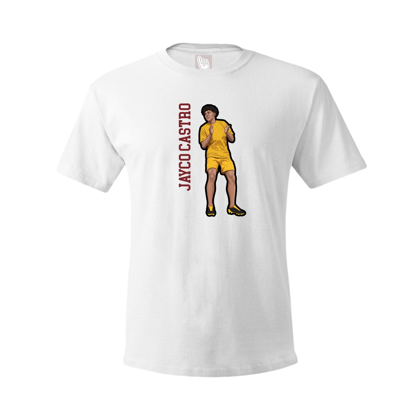 Youth Tee — Name Vertical in White