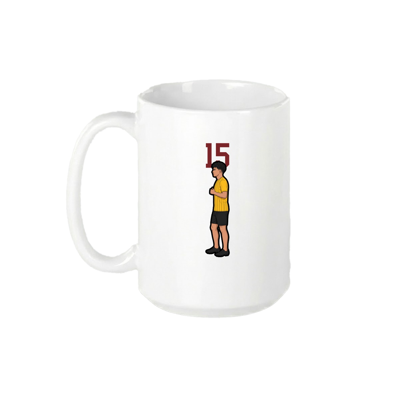 15oz Coffee Mug — Number Top in White