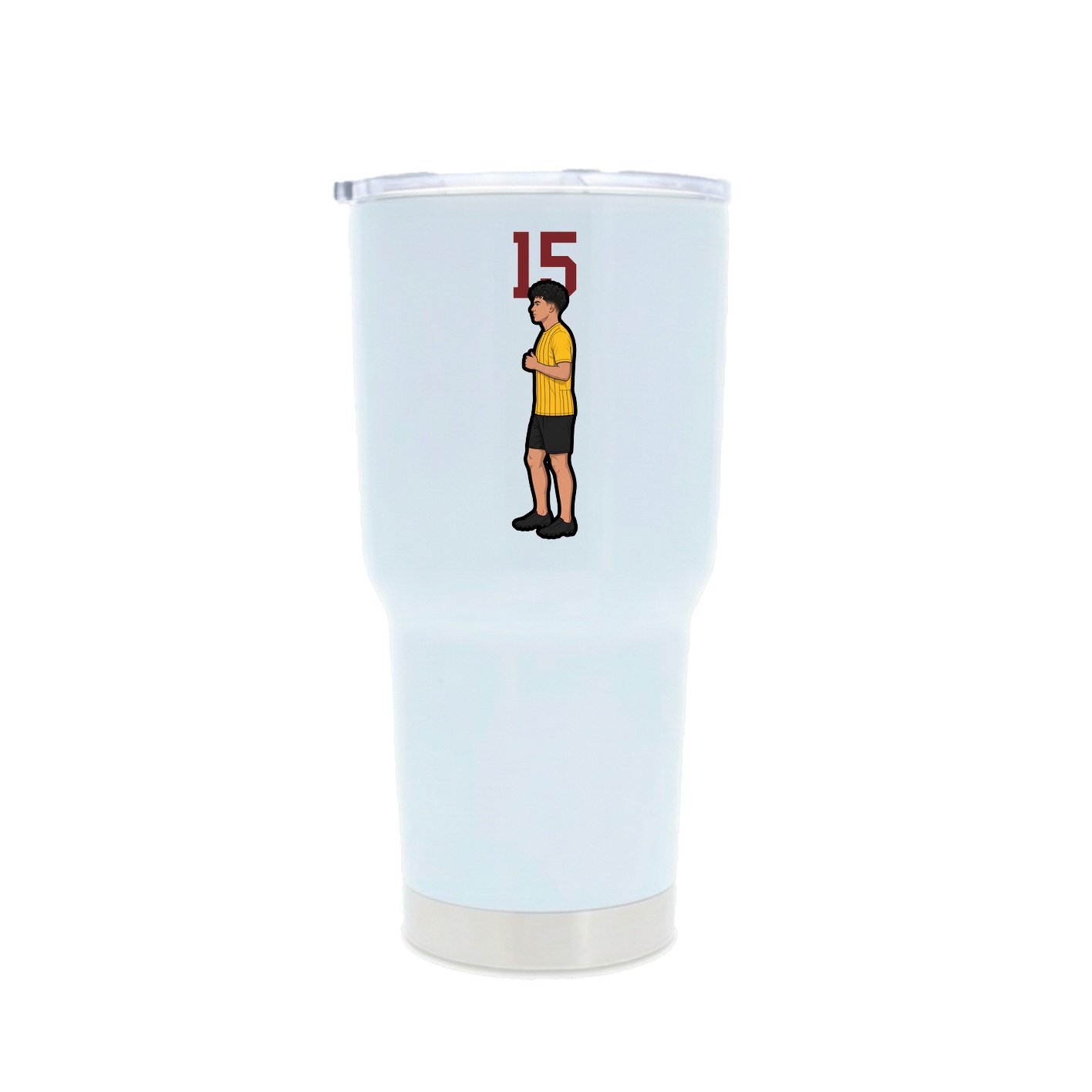 30oz Stainless Steel Tumbler — Number Top in White
