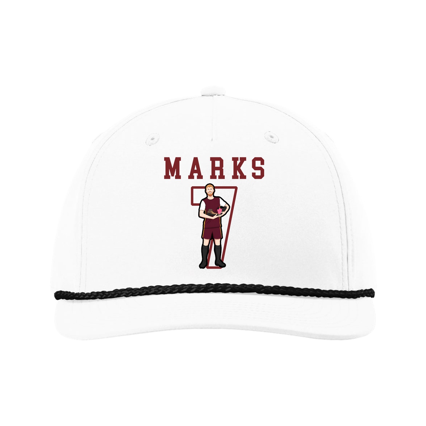 Five-Panel Classic Rope Cap — Shirsey in White