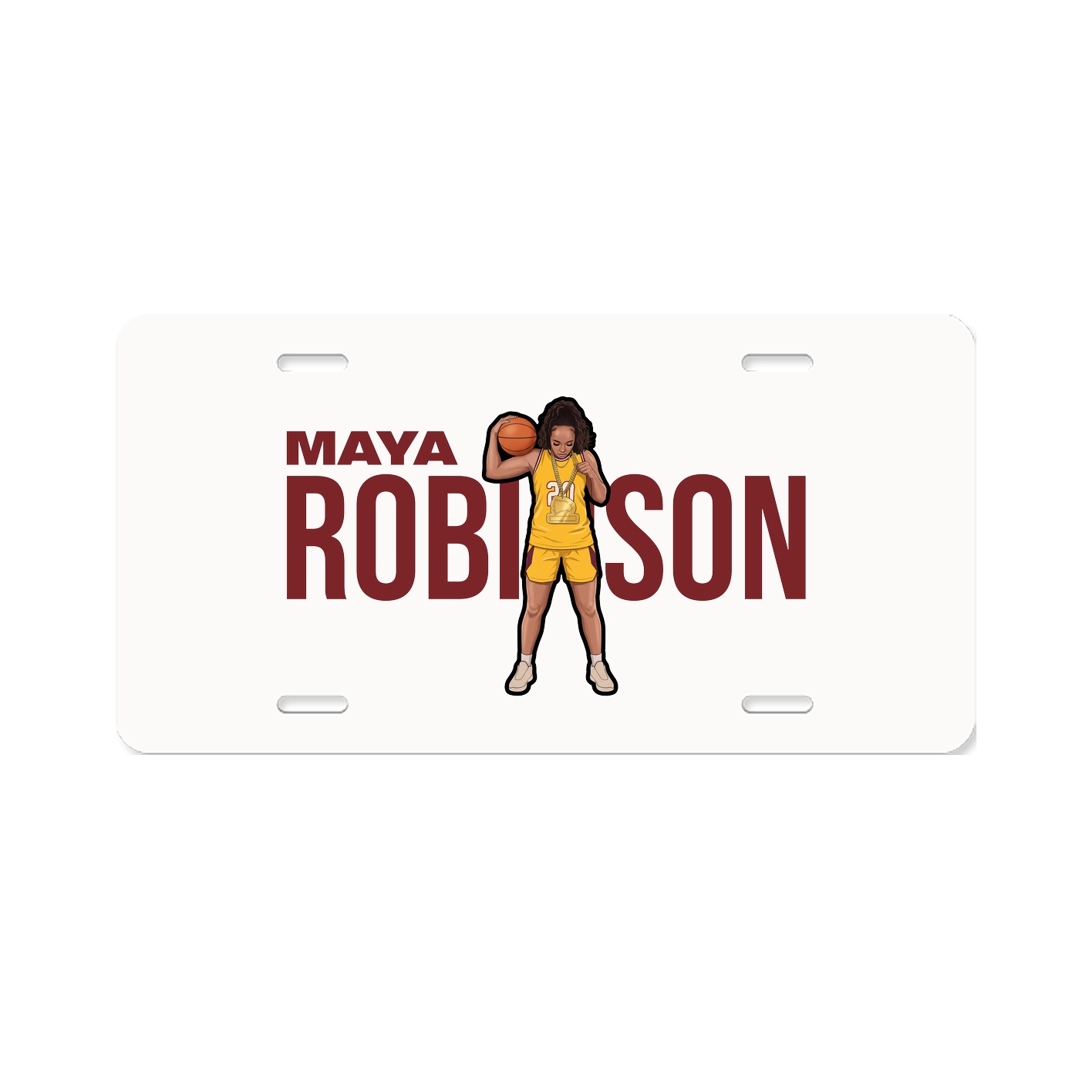 License Plate — Player Name in Classic