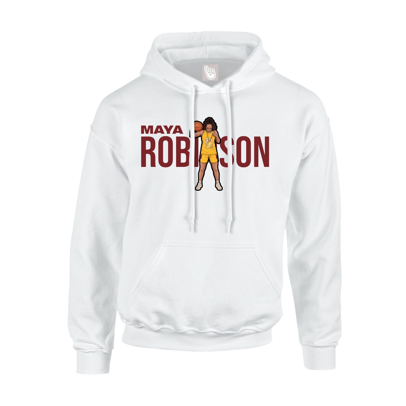 Youth Hoodie — Player Name in White