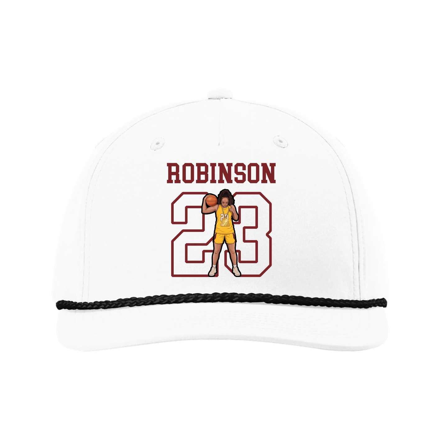 Five-Panel Classic Rope Cap — Shirsey in White