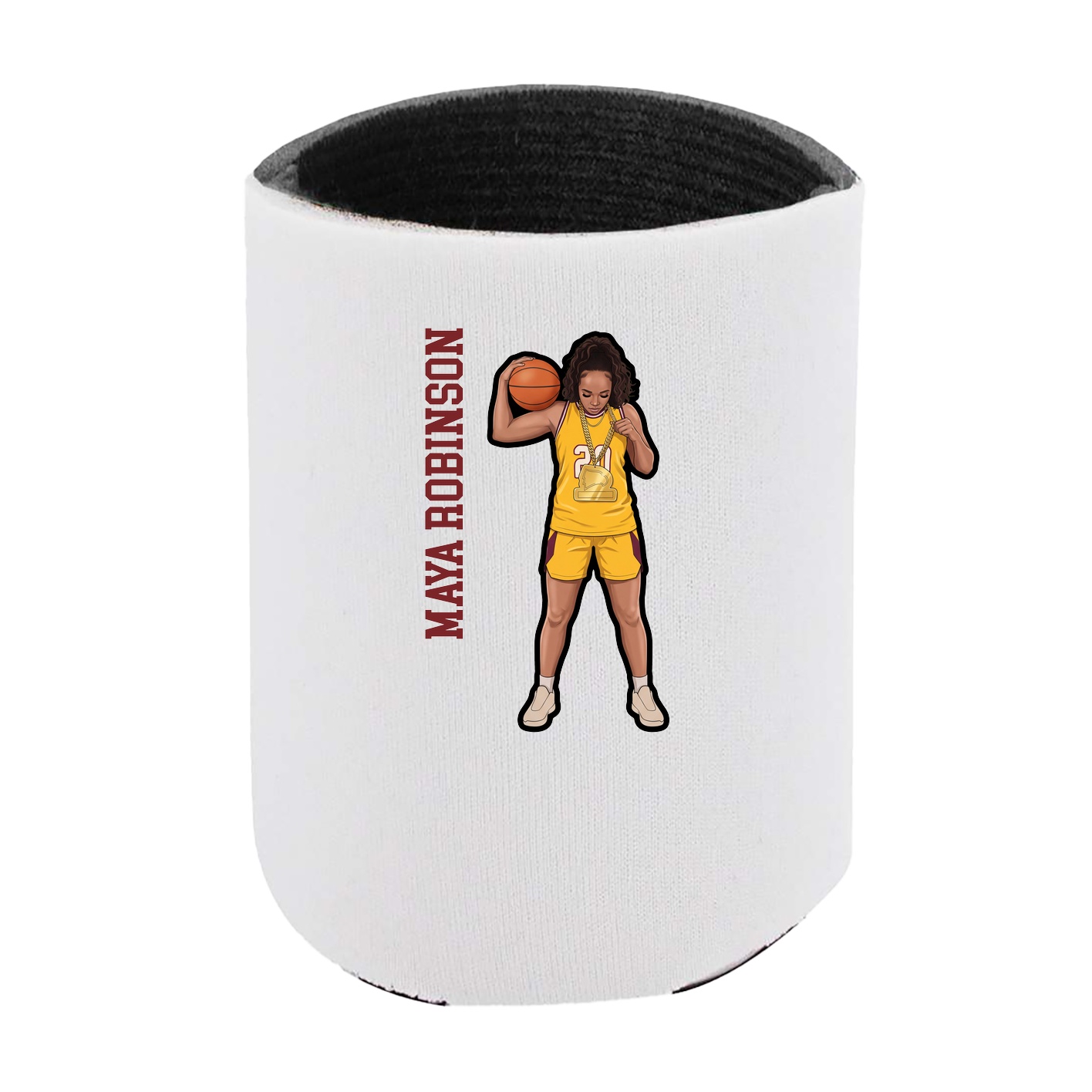 Can Holder — Name Vertical in White