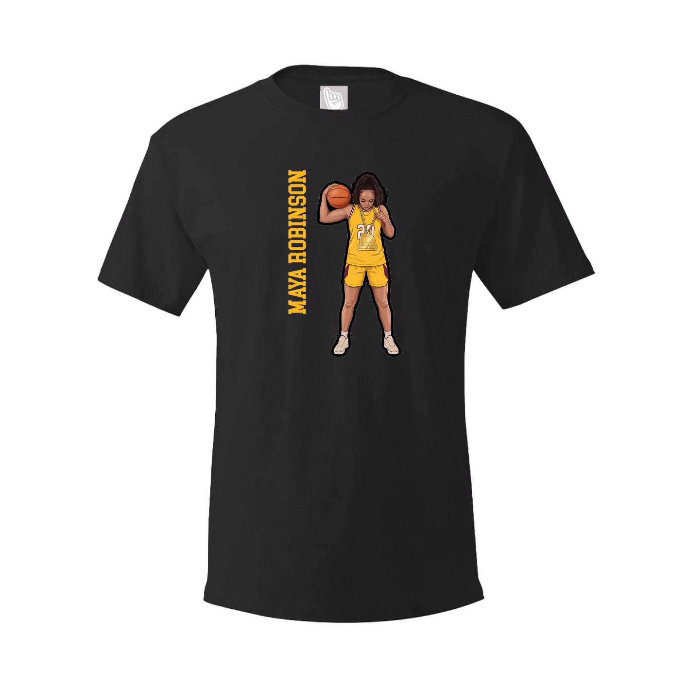 Youth Tee — Name Vertical in Black