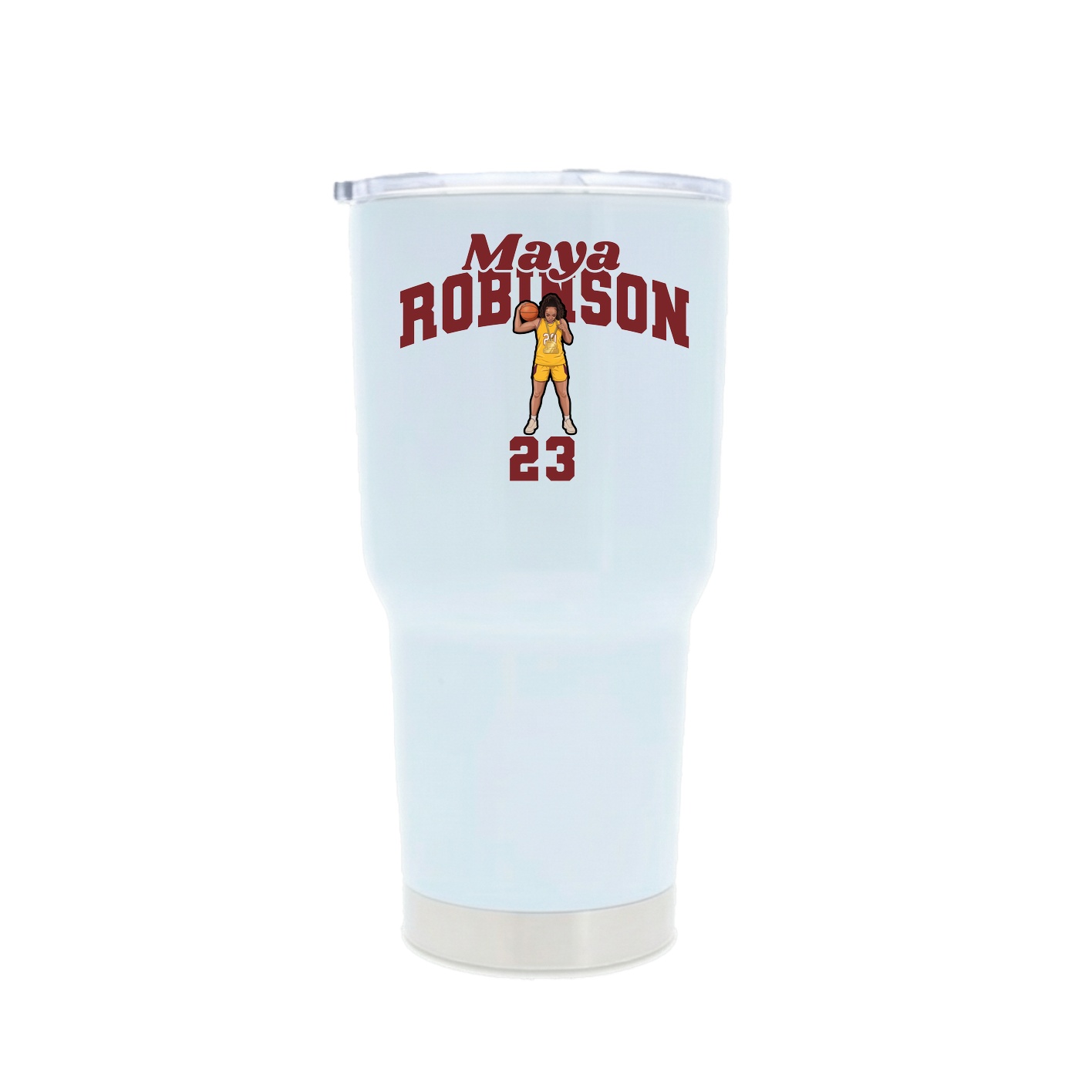 30oz Stainless Steel Tumbler — Signature Arch in White