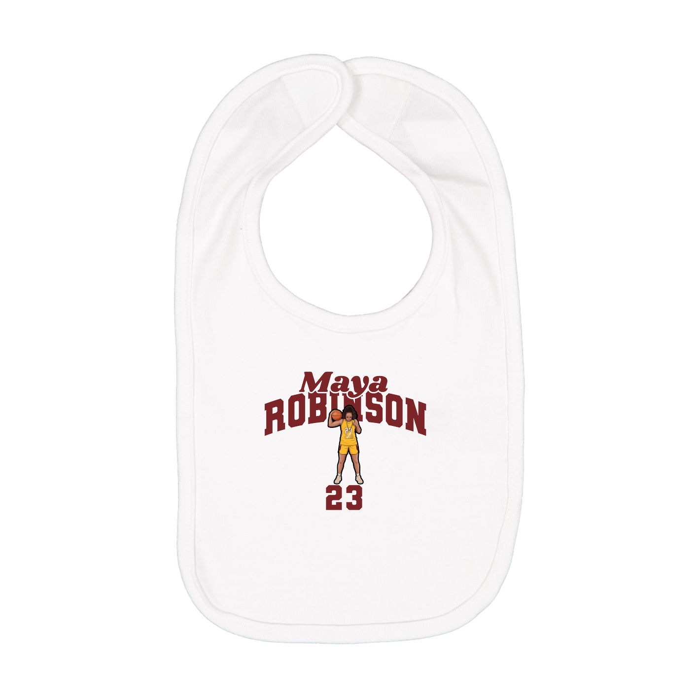 Infant Bib — Signature Arch in White