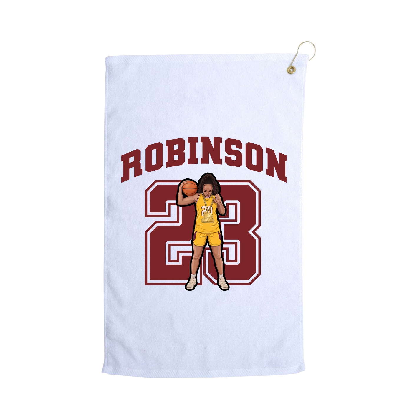 Golf Towel — Number in White