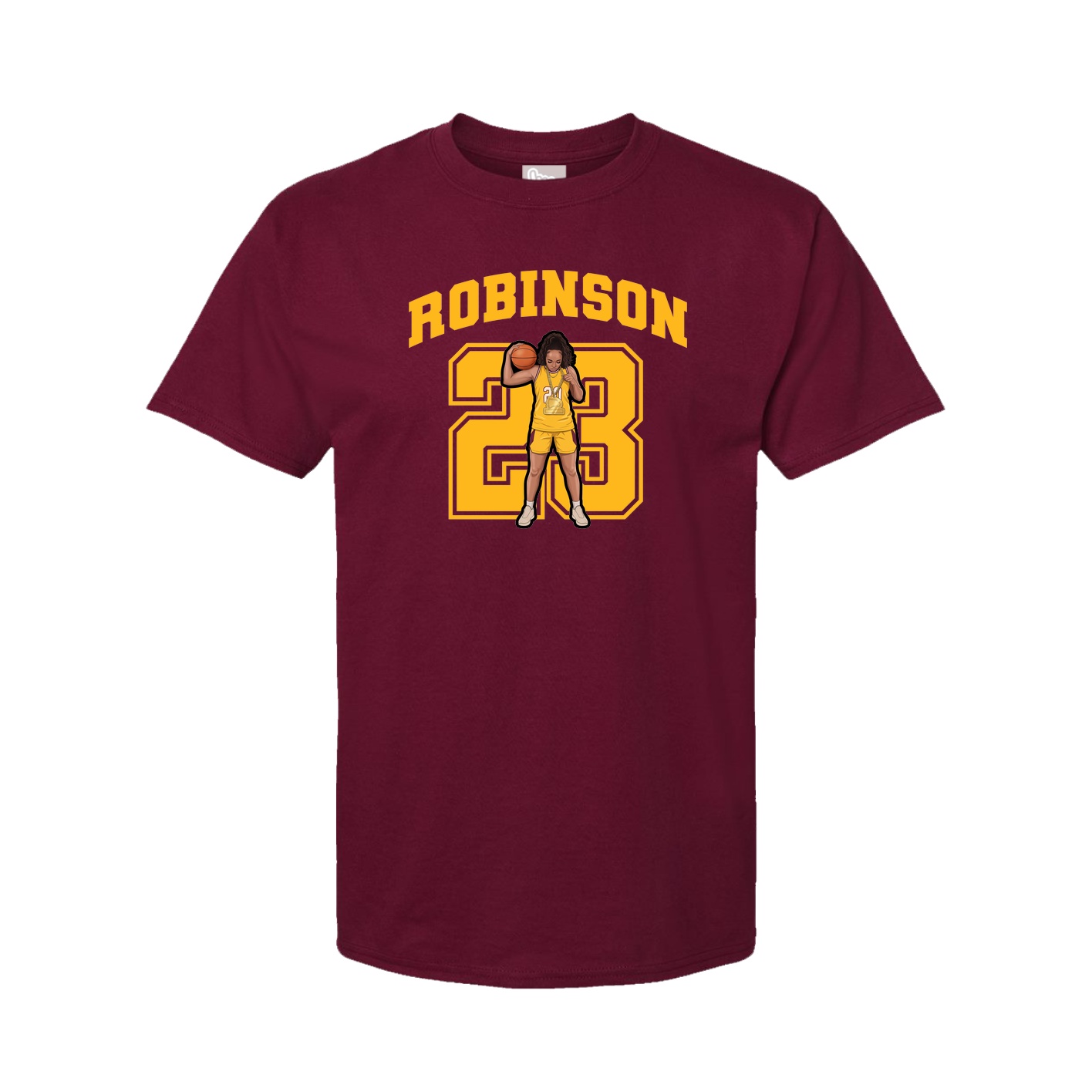 Youth Tee — Number in Cardinal