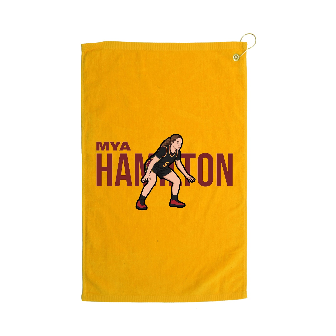 Golf Towel — Player Name in Gold