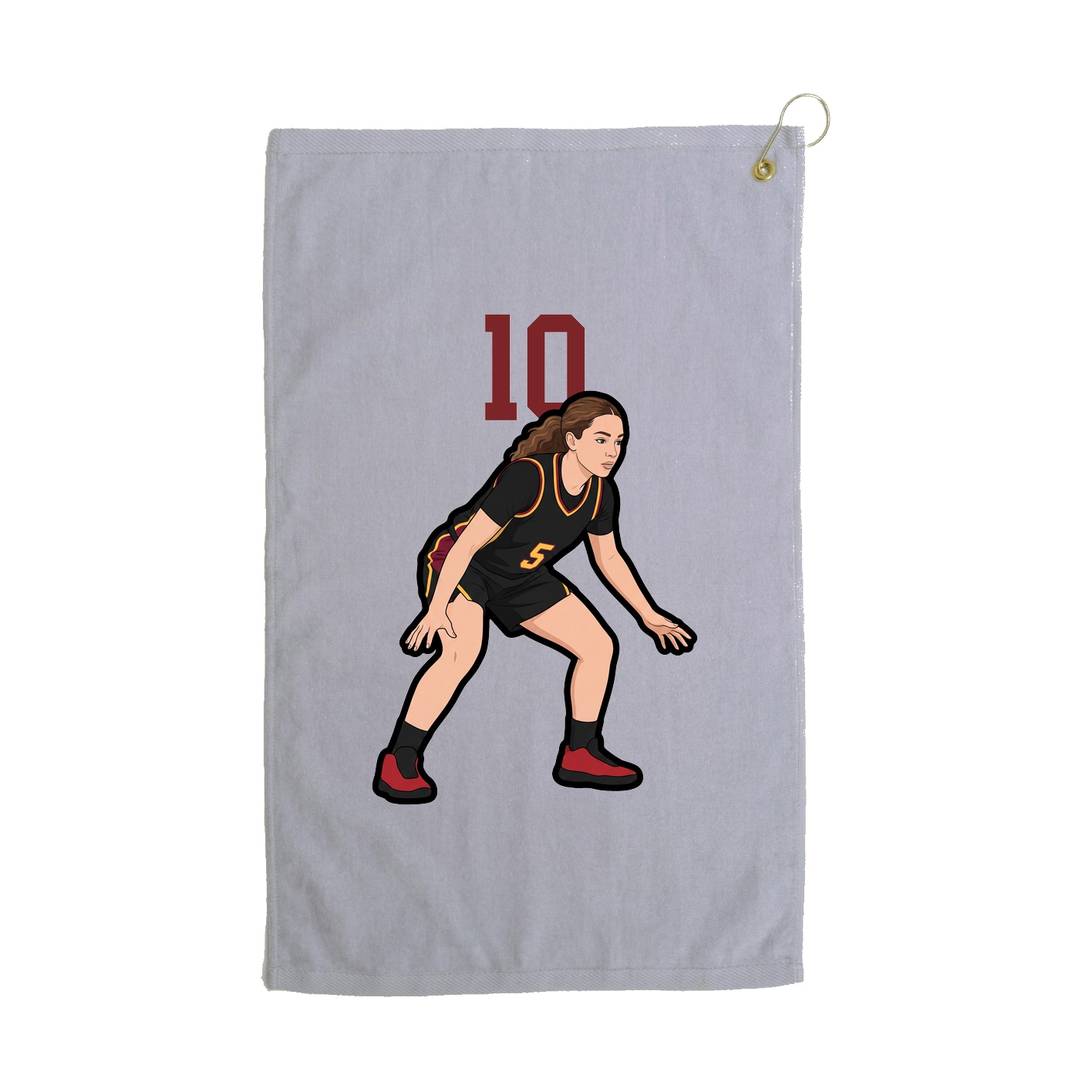 Golf Towel — Number Top in Grey