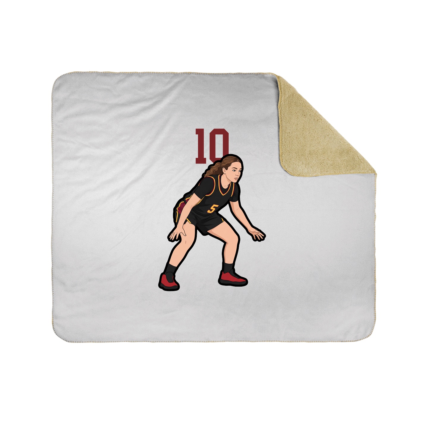 Throw Blanket — Number Top in White