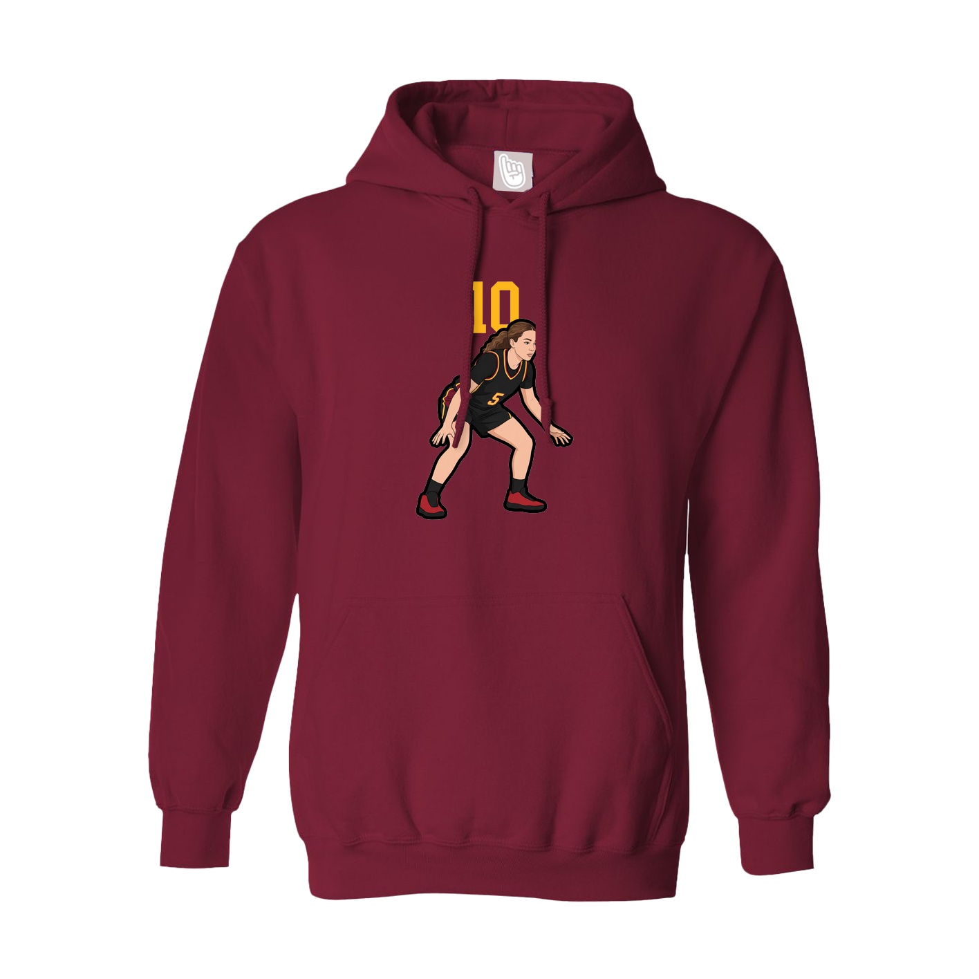 Hoodie — Number Top in Cardinal