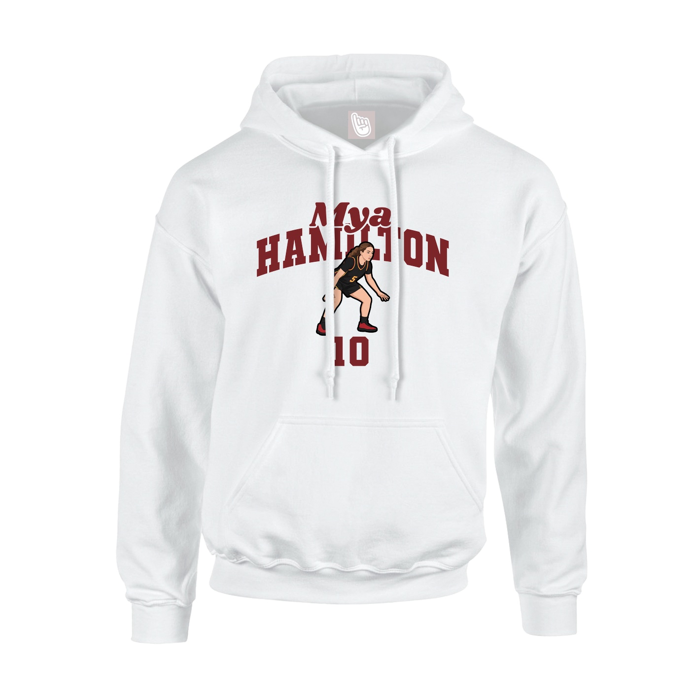 Hoodie — Signature Arch in White