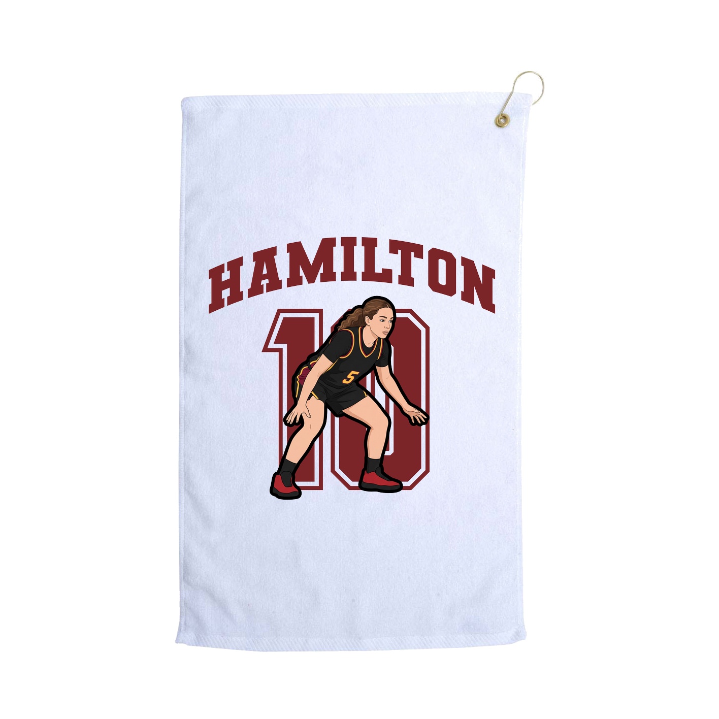Golf Towel — Number in White