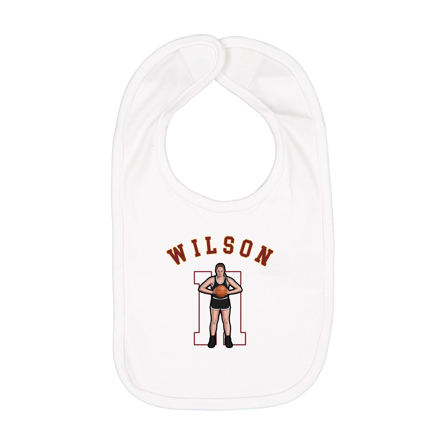 Infant Bib — Shirsey Arch in White