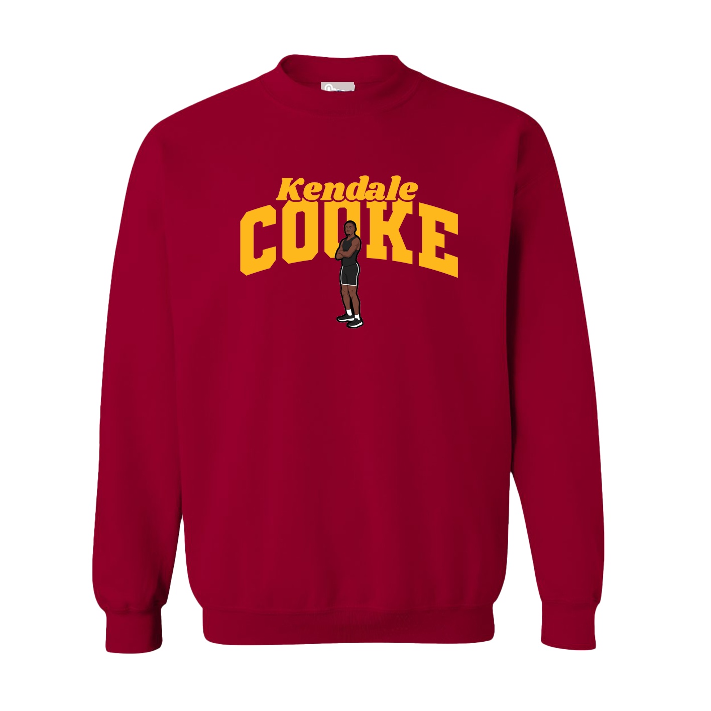 Fleece Crew — Signature Arch in Cardinal