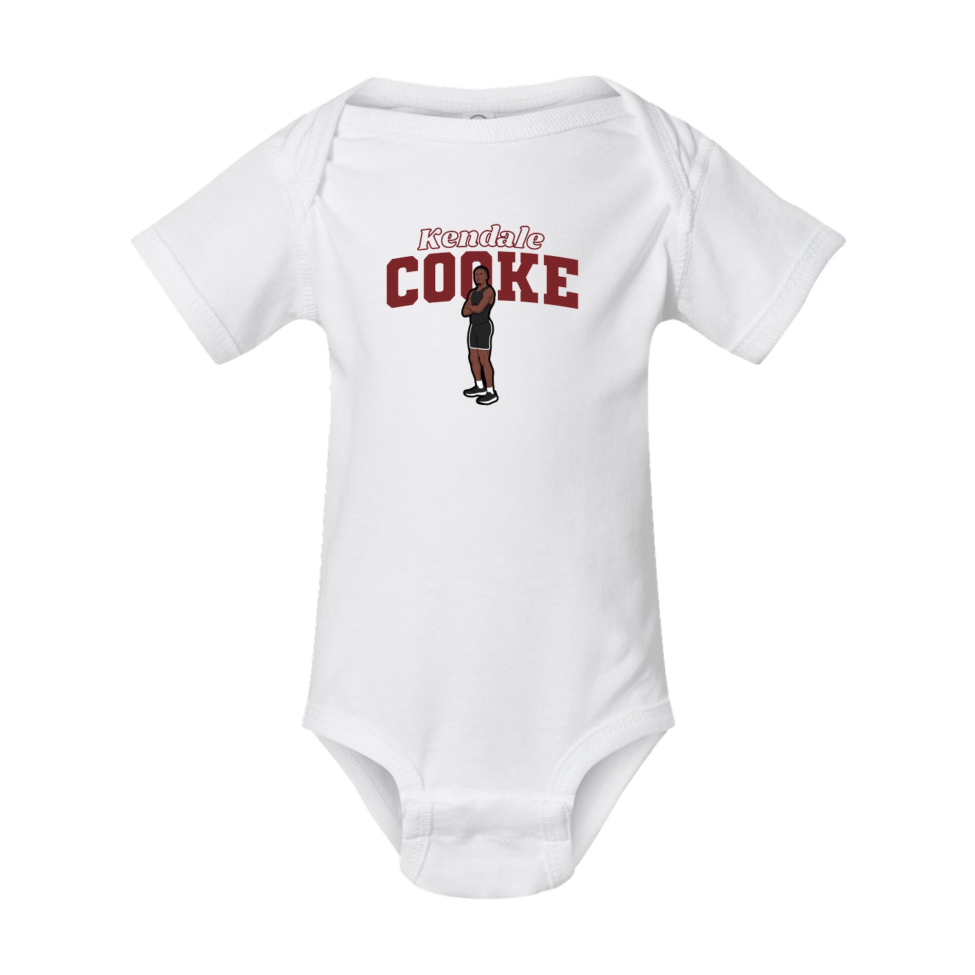 Baby Onesie — Name Arch in White