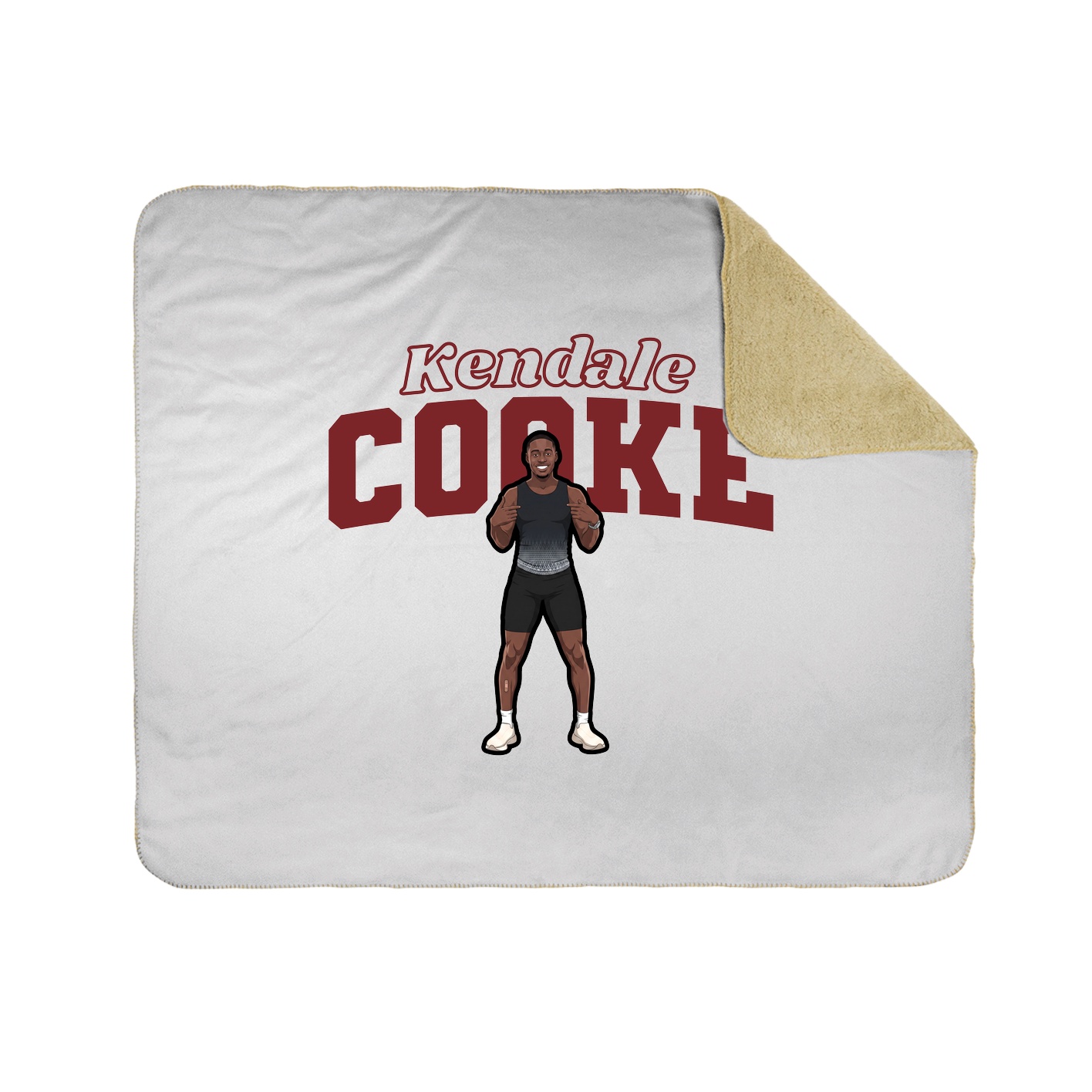Throw Blanket — Name Arch in White