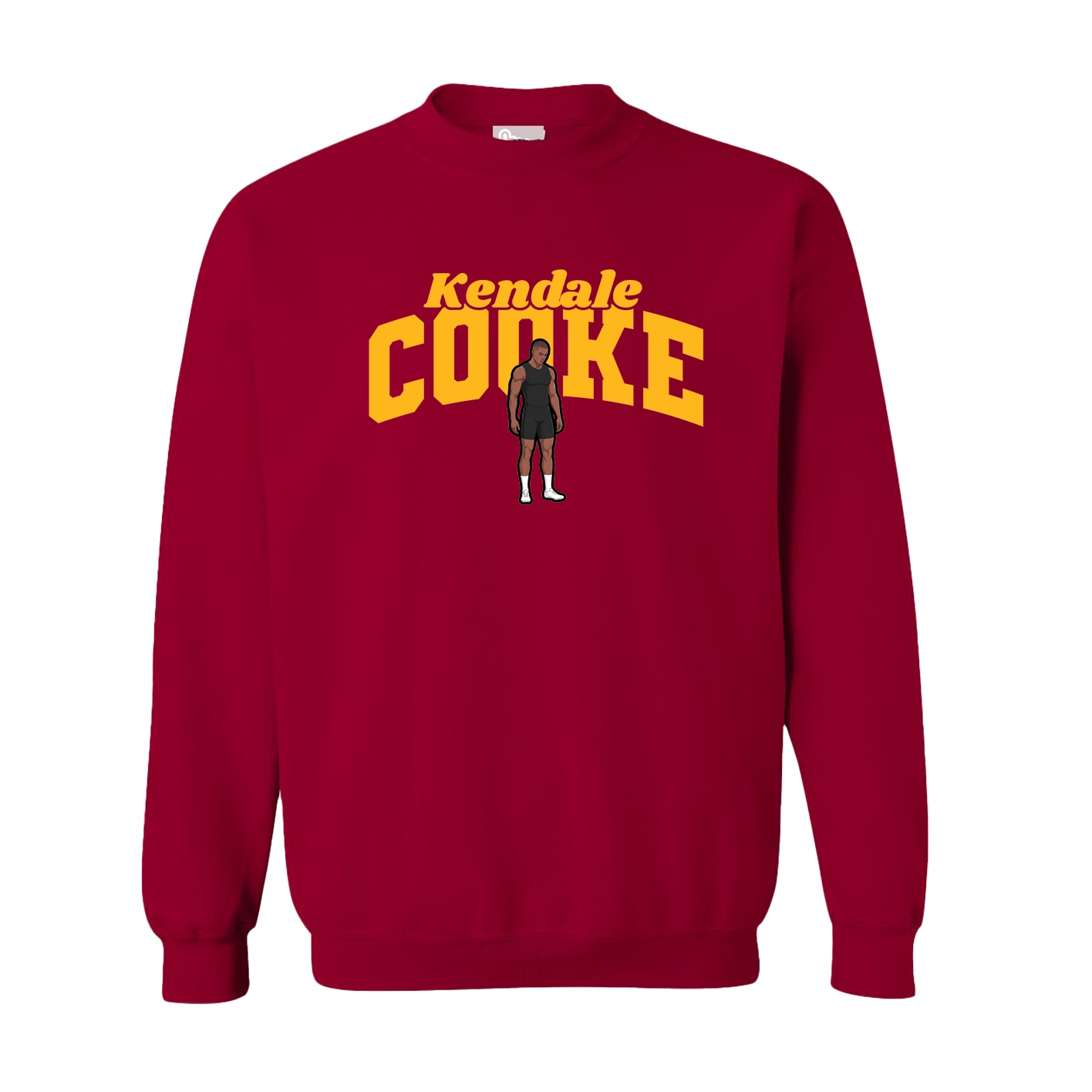 Fleece Crew — Signature Arch in Cardinal