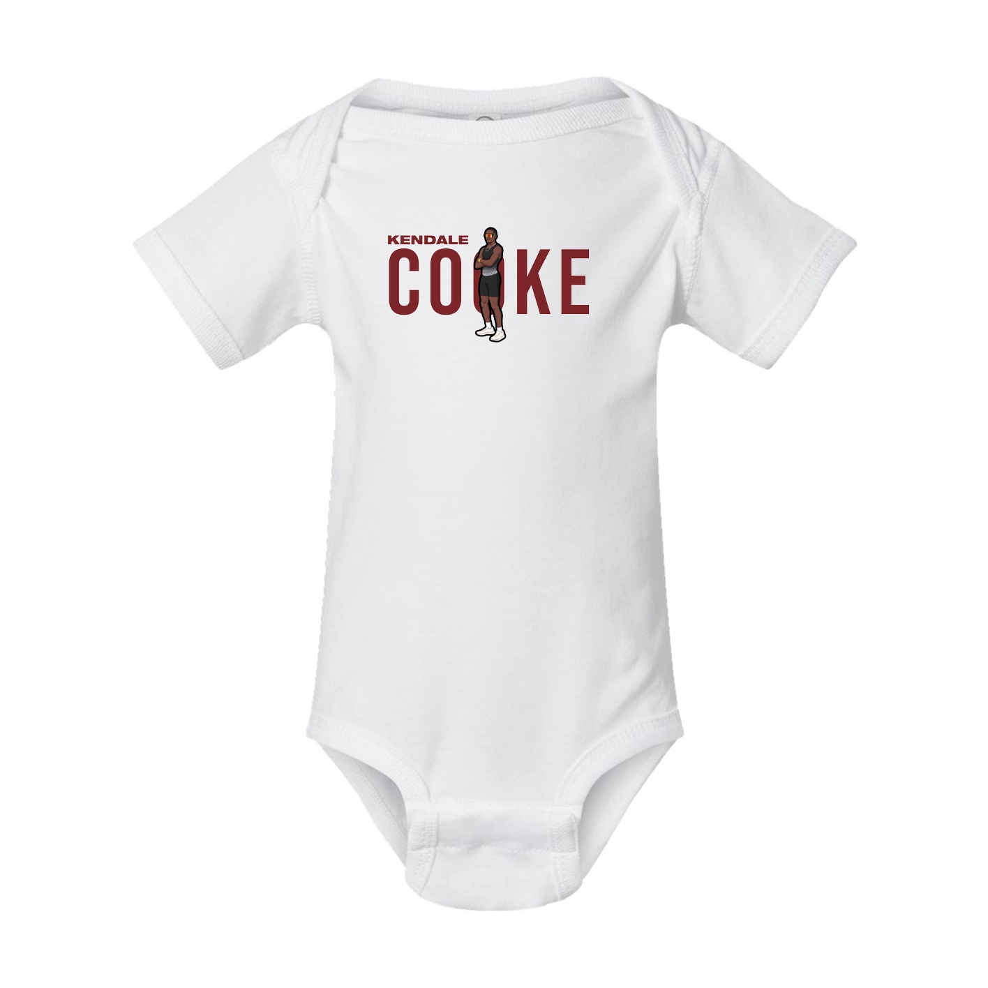 Baby Onesie — Player Name in White
