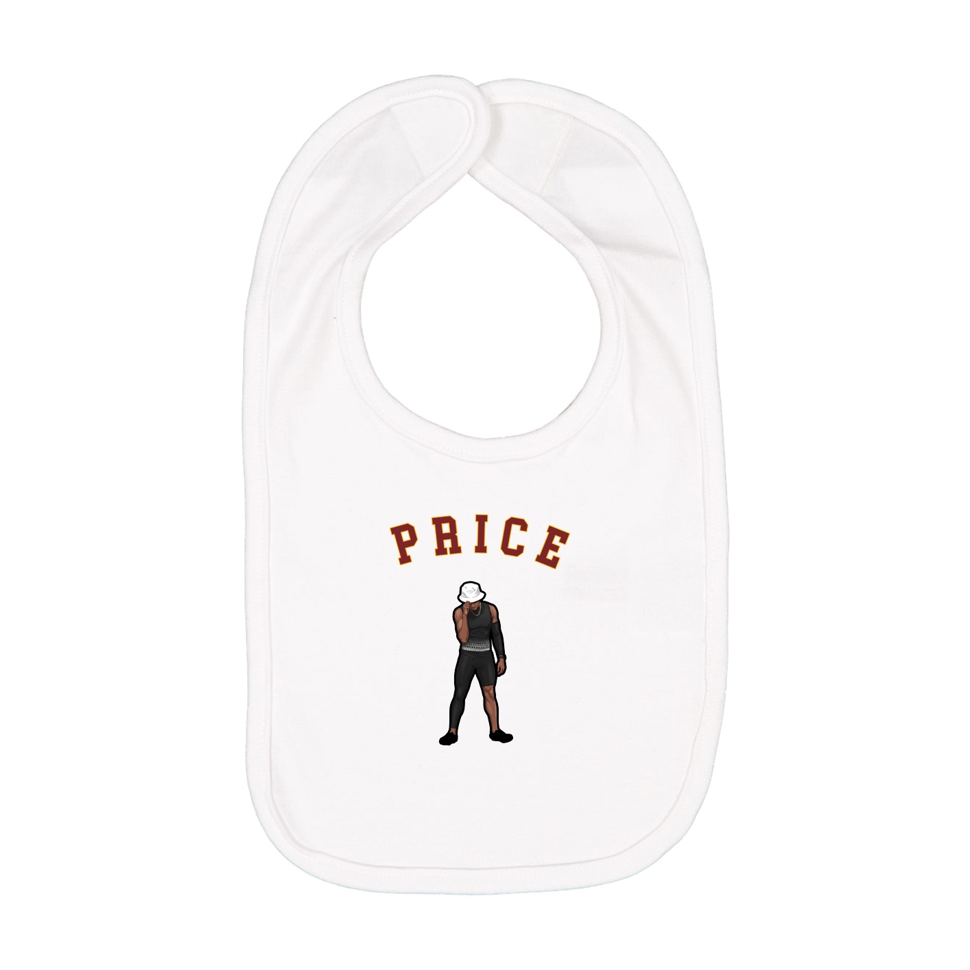 Infant Bib — Shirsey Arch in White