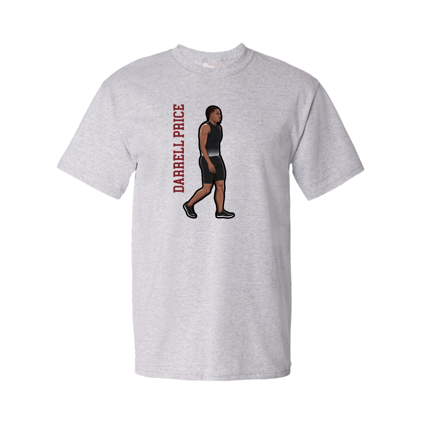 Youth Tee — Name Vertical in Grey