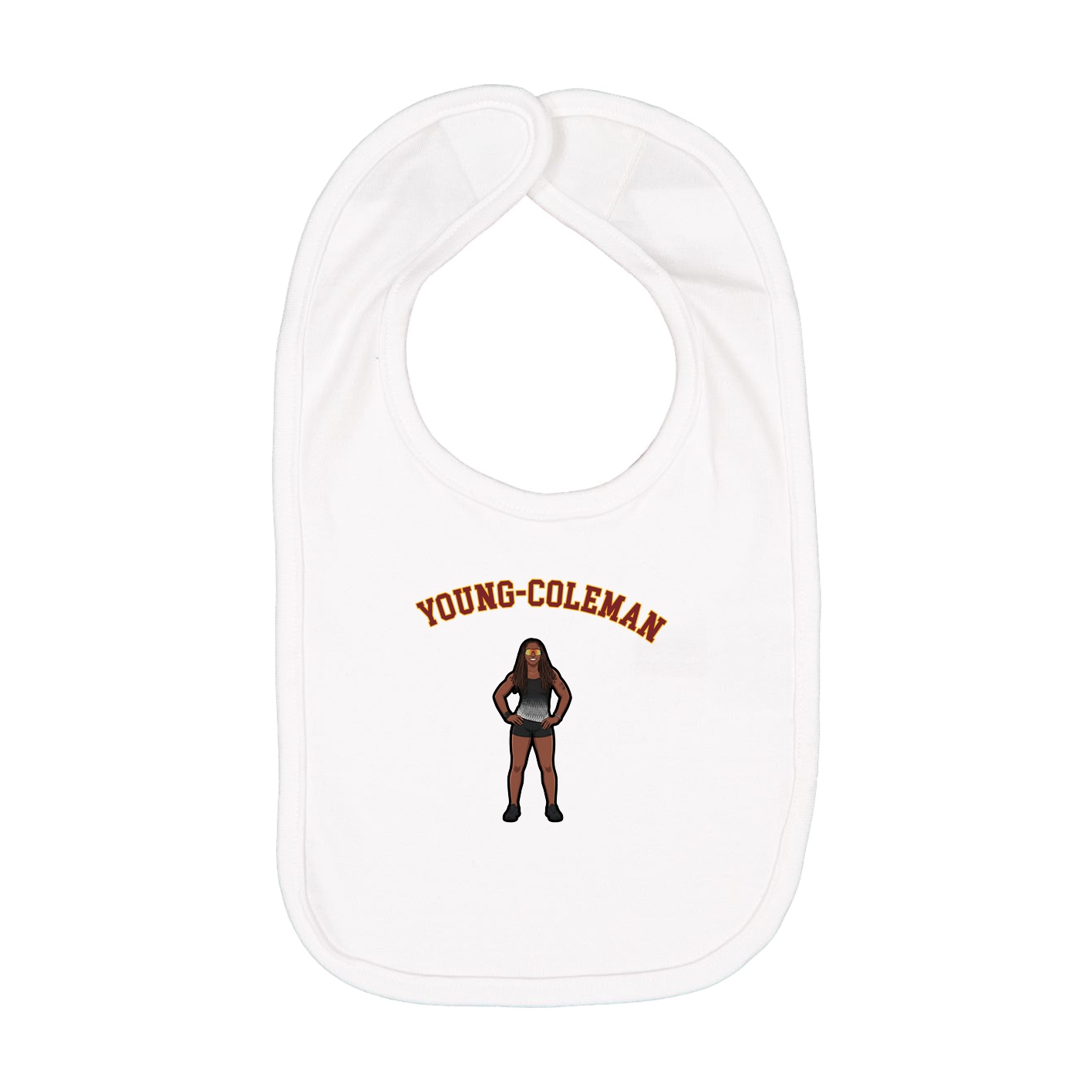 Infant Bib — Shirsey Arch in White