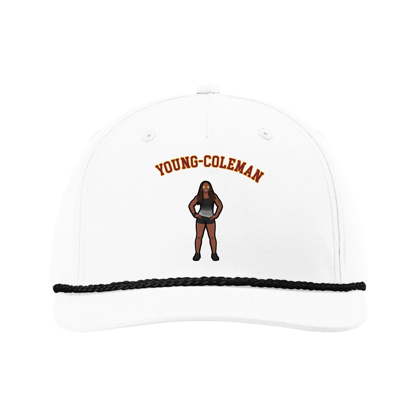 Five-Panel Classic Rope Cap — Shirsey Arch in White