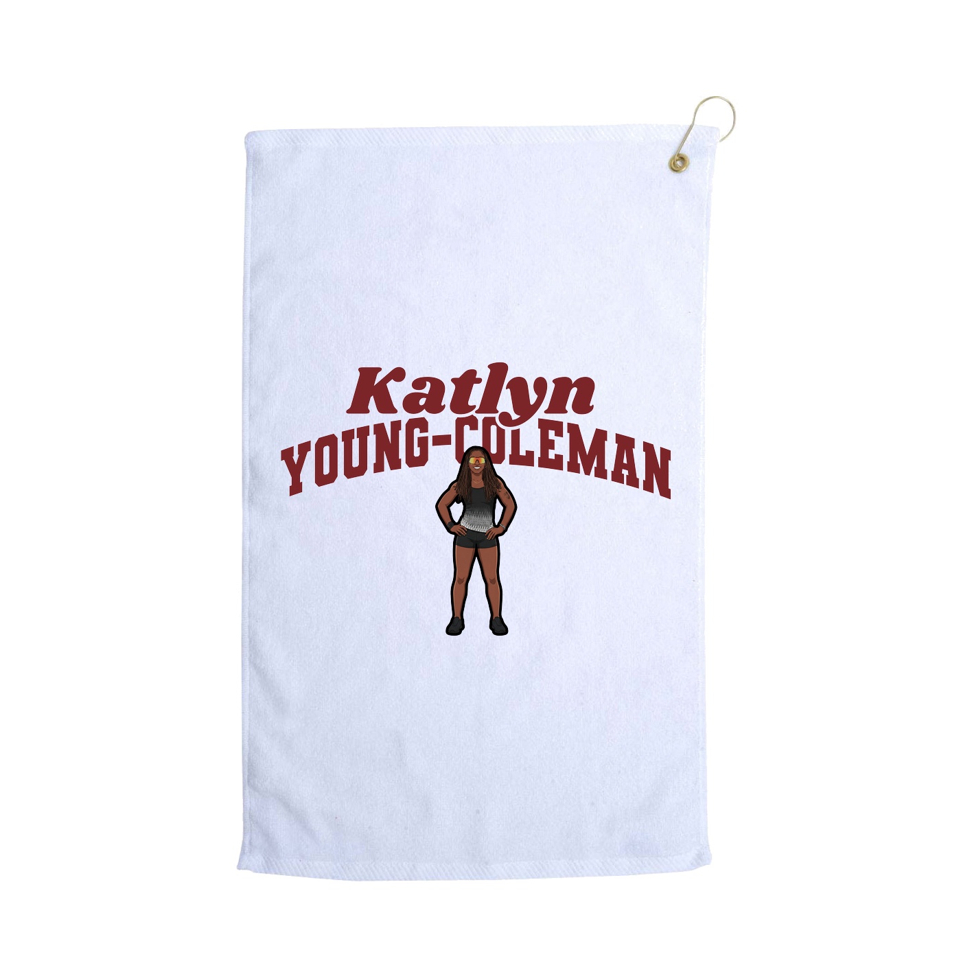 Golf Towel — Signature Arch in White