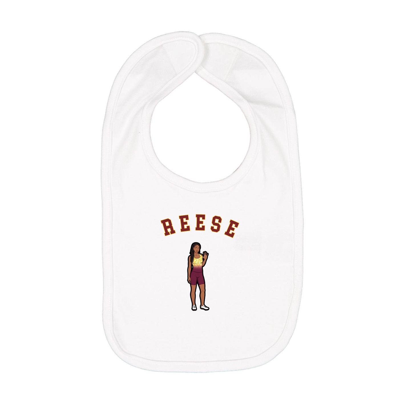 Infant Bib — Shirsey Arch in White