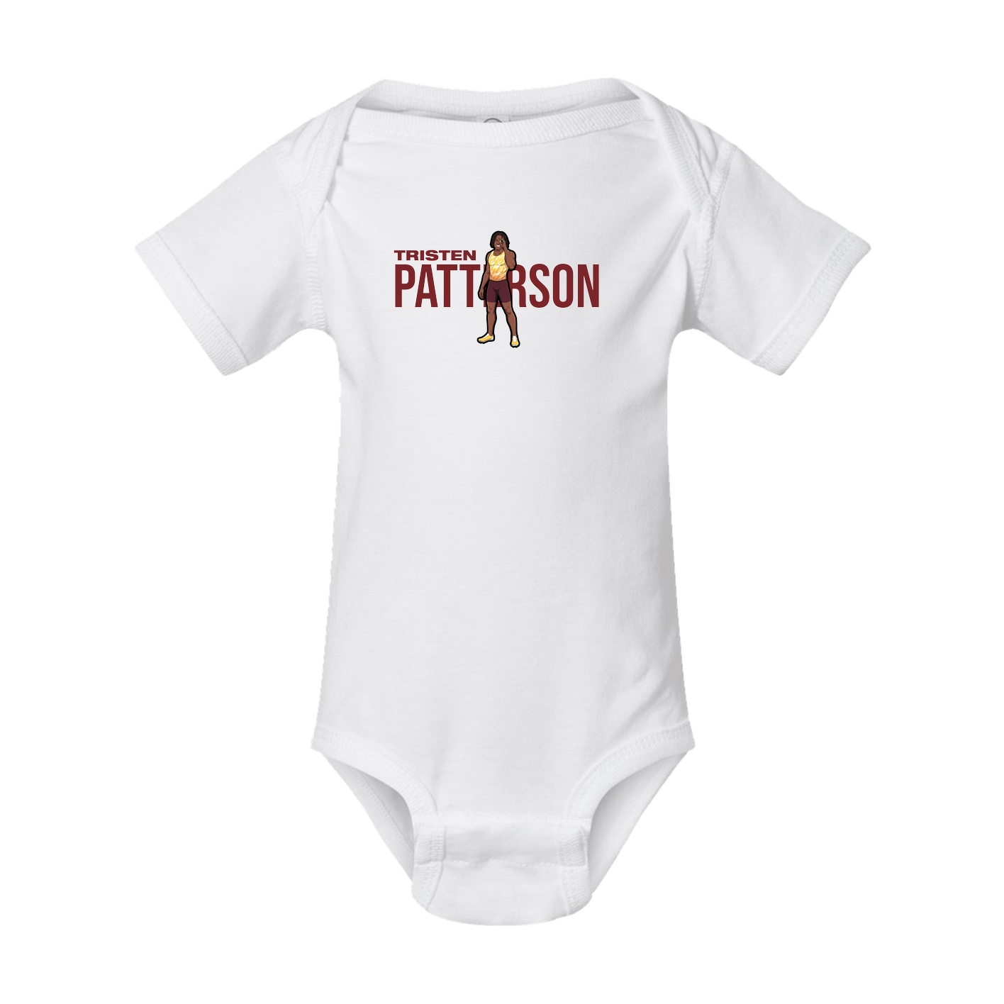 Baby Onesie — Player Name in White