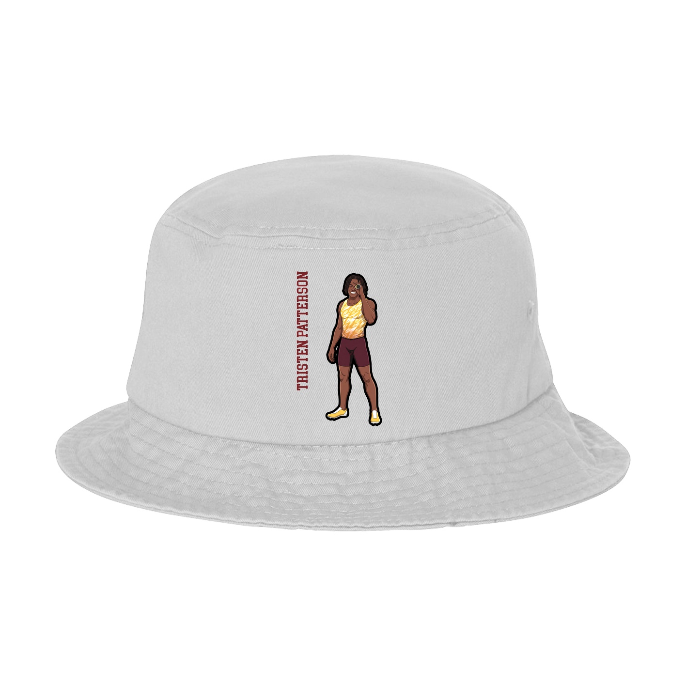 Bucket Cap — Name Vertical in White