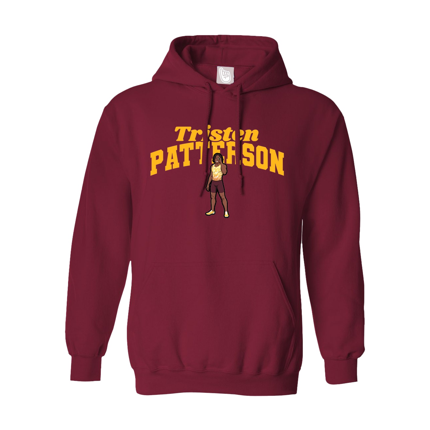 Hoodie — Signature Arch in Cardinal