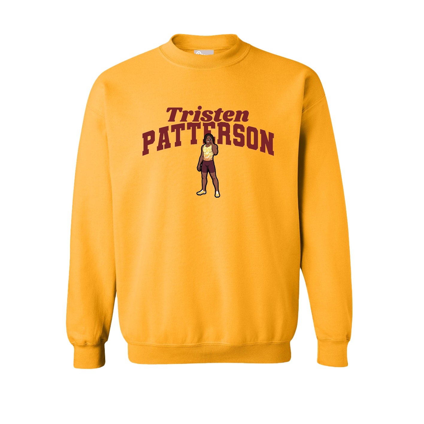Fleece Crew — Signature Arch in Gold